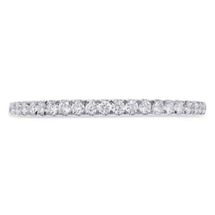 0.22ct 14k White Gold Diamond Lady's Band Size 6.25