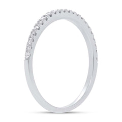 0.22ct 14k White Gold Diamond Lady's Band Size 6.25