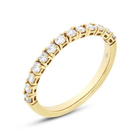 0.47ct 14k Yellow Gold Diamond Flexi Band Size 8.25