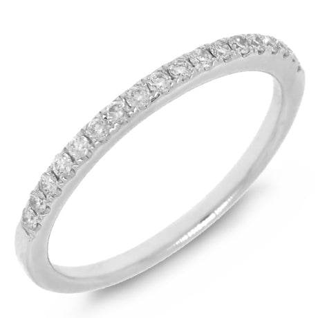 0.19ct 14k White Gold Diamond Lady's Band Size 5