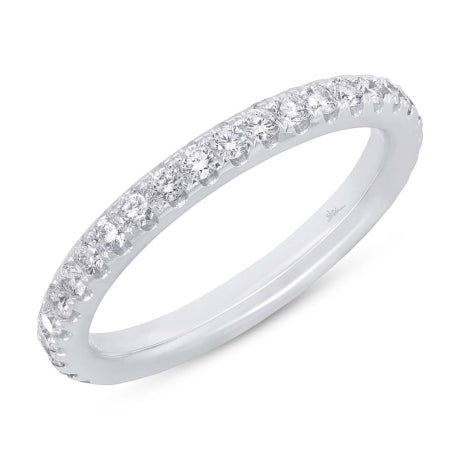 0.40ct 14k White Gold Diamond Lady's Band Size 5.25