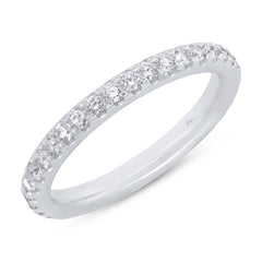0.40ct 14k White Gold Diamond Lady's Band Size 5.25