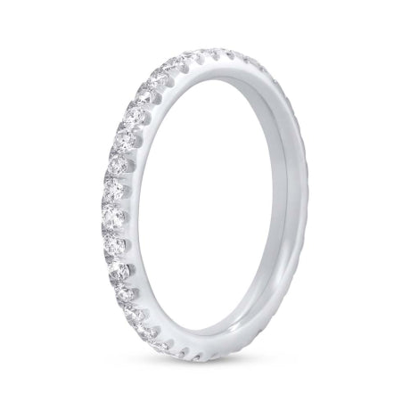 0.40ct 14k White Gold Diamond Lady's Band Size 5.25