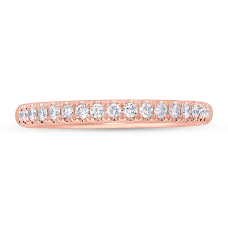 0.25ct 14k Rose Gold Diamond Lady's Band Size 7.5