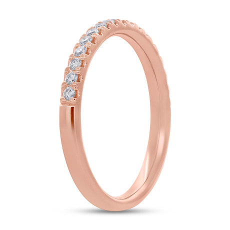 0.25ct 14k Rose Gold Diamond Lady's Band Size 7.5