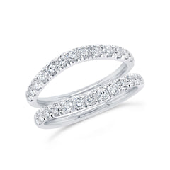 1.16ct 14k White Gold Diamond Lady's Ring Guard