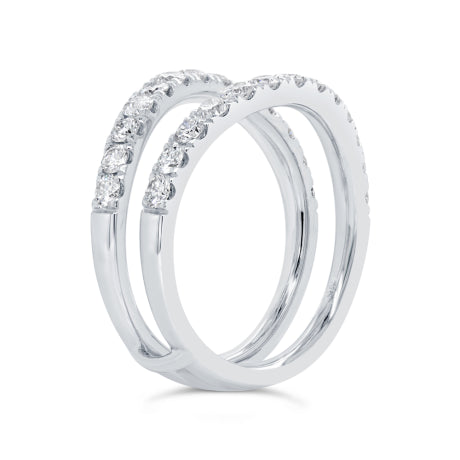 1.16ct 14k White Gold Diamond Lady's Ring Guard
