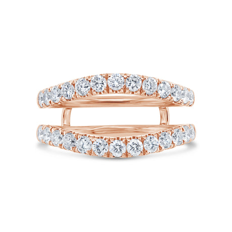 1.16ct 14k Rose Gold Diamond Lady's Ring Guard
