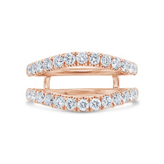 1.16ct 14k Rose Gold Diamond Lady's Ring Guard