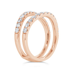 1.16ct 14k Rose Gold Diamond Lady's Ring Guard