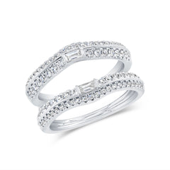 0.62ct 14k White Gold Diamond Lady's Ring Guard