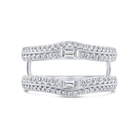 0.62ct 14k White Gold Diamond Lady's Ring Guard