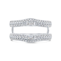 0.62ct 14k White Gold Diamond Lady's Ring Guard