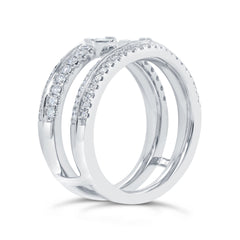 0.62ct 14k White Gold Diamond Lady's Ring Guard