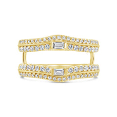 0.62ct 14k Yellow Gold Diamond Lady's Ring Guard