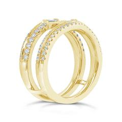 0.62ct 14k Yellow Gold Diamond Lady's Ring Guard