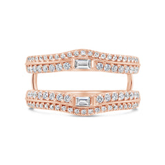0.62ct 14k Rose Gold Diamond Lady's Ring Guard