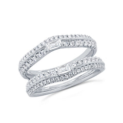 0.61ct 14k White Gold Diamond Lady's Ring Guard
