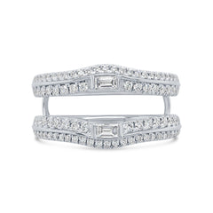 0.61ct 14k White Gold Diamond Lady's Ring Guard