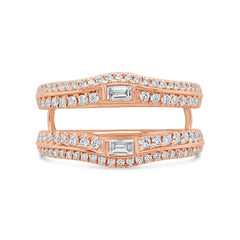 0.61ct 14k Rose Gold Diamond Lady's Ring Guard