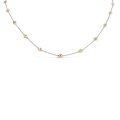 0.85ct 14k Two-tone Gold 18" Diamonds By The Yard Chain