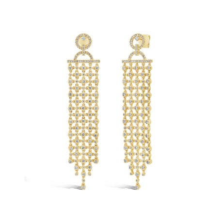 1.55ct 14k Yellow Gold Diamond Earring