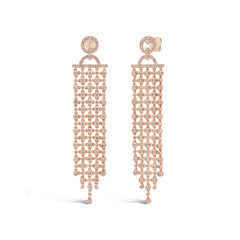1.55ct 14k Rose Gold Diamond Earring