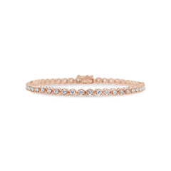 2.08ct 14k Rose Gold Diamond Lady's Tennis Bracelet