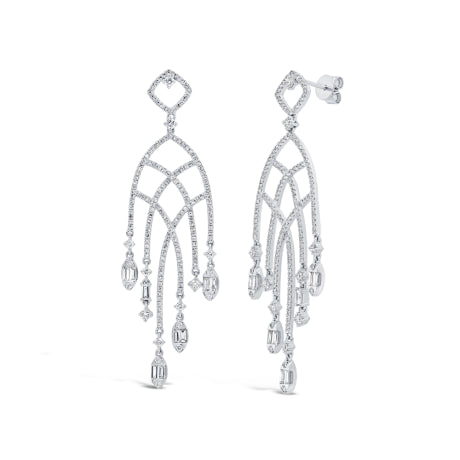 1.56ct 14k White Gold Diamond Earring