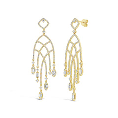 1.56ct 14k Yellow Gold Diamond Earring
