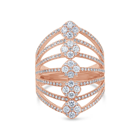 1.14ct 14k Rose Gold Diamond Lady's Ring