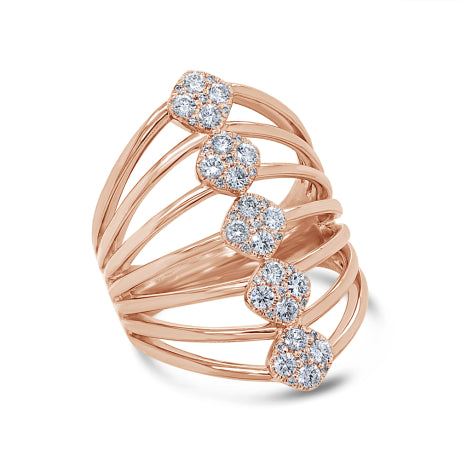 0.68ct 14k Rose Gold Diamond Lady's Ring