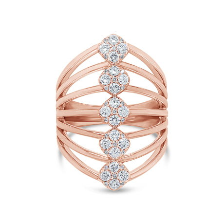 0.68ct 14k Rose Gold Diamond Lady's Ring