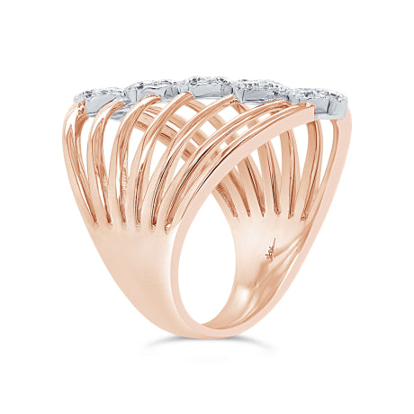 0.68ct 14k Rose Gold Diamond Lady's Ring