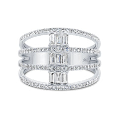0.52ct 14k White Gold Diamond Baguette Lady's Ring