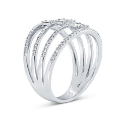0.52ct 14k White Gold Diamond Baguette Lady's Ring