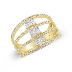 0.52ct 14k Yellow Gold Diamond Baguette Lady's Ring