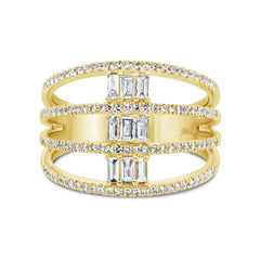 0.52ct 14k Yellow Gold Diamond Baguette Lady's Ring