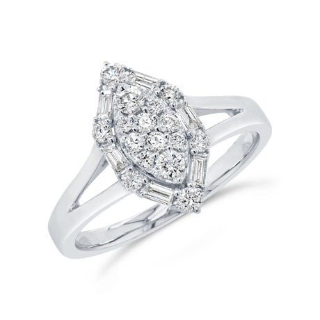 0.47ct 14k White Gold Diamond Lady's Ring