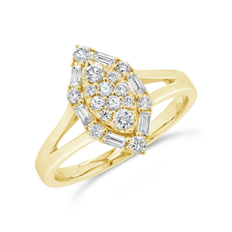 0.47ct 14k Yellow Gold Diamond Lady's Ring