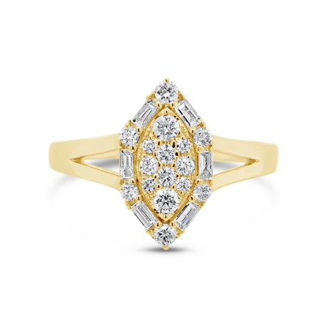 0.47ct 14k Yellow Gold Diamond Lady's Ring