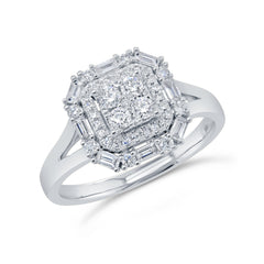 0.54ct 14k White Gold Diamond Lady's Ring