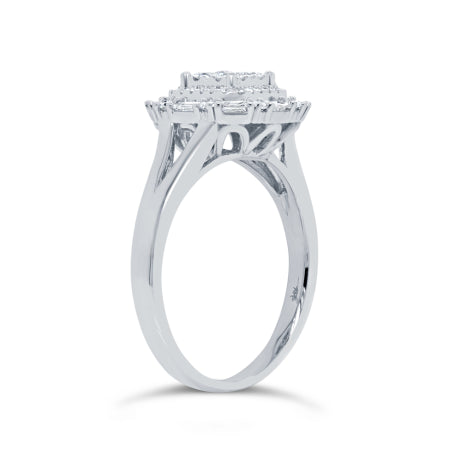 0.54ct 14k White Gold Diamond Lady's Ring