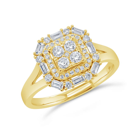 0.54ct 14k Yellow Gold Diamond Lady's Ring