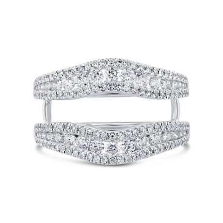 1.08ct 14k White Gold Diamond Lady's Ring Guard