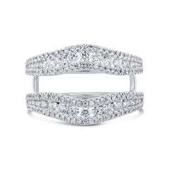 1.08ct 14k White Gold Diamond Lady's Ring Guard