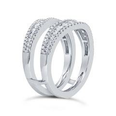 1.08ct 14k White Gold Diamond Lady's Ring Guard