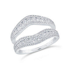 1.00ct 14k White Gold Diamond Lady's Ring Guard
