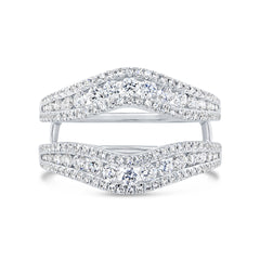 1.00ct 14k White Gold Diamond Lady's Ring Guard