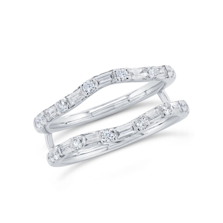 0.70ct 14k White Gold Diamond Lady's Ring Guard